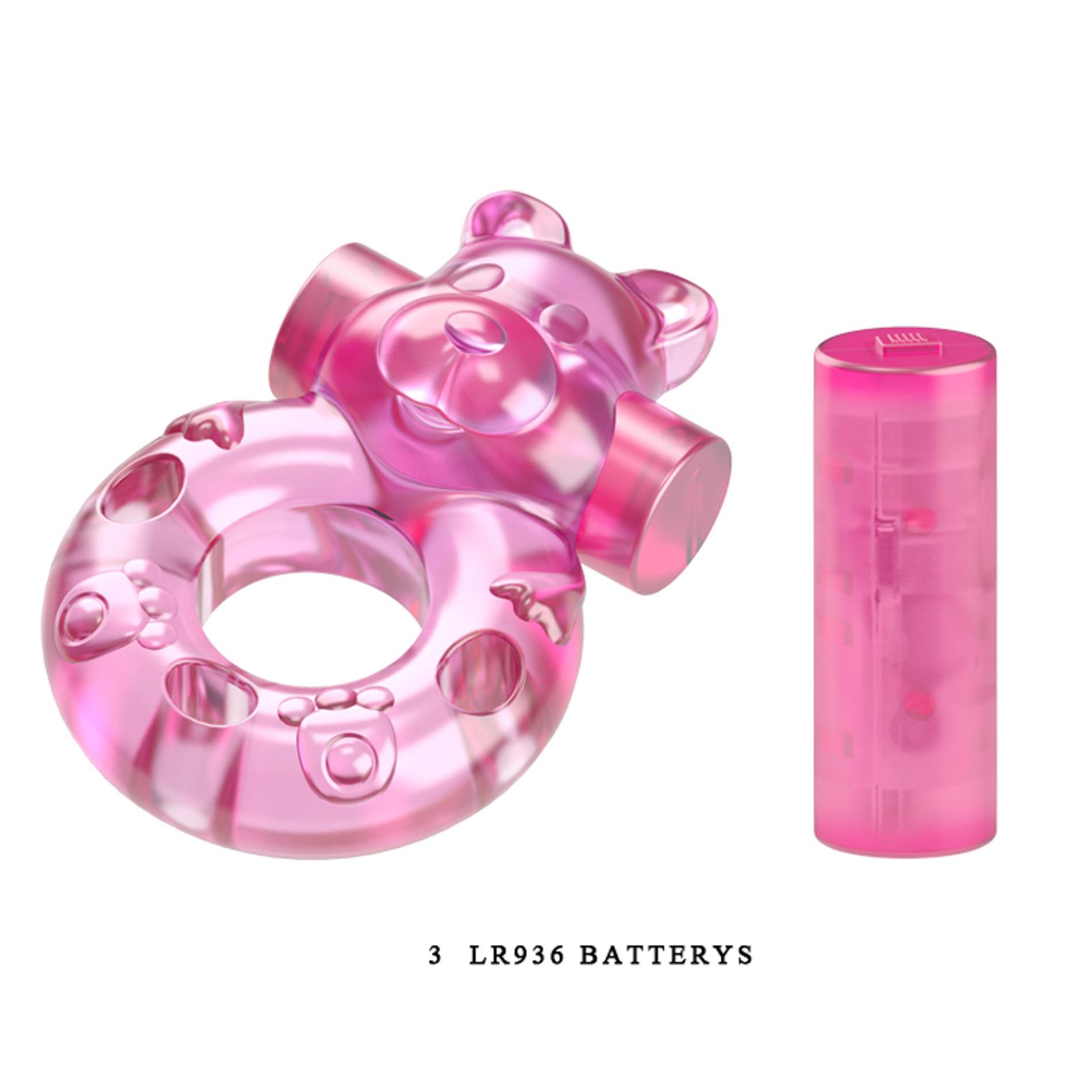 Эрекционное кольцо Baile Bear Cock Ring, 5.3 см (розовый)