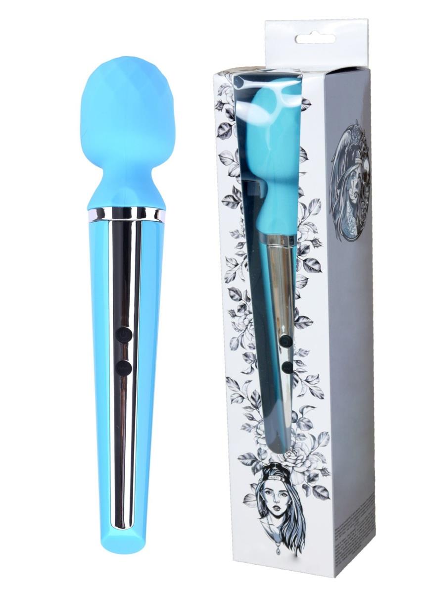 Вибромассажер B - Series Magic Massager Genius, 31.5 см (голубой)