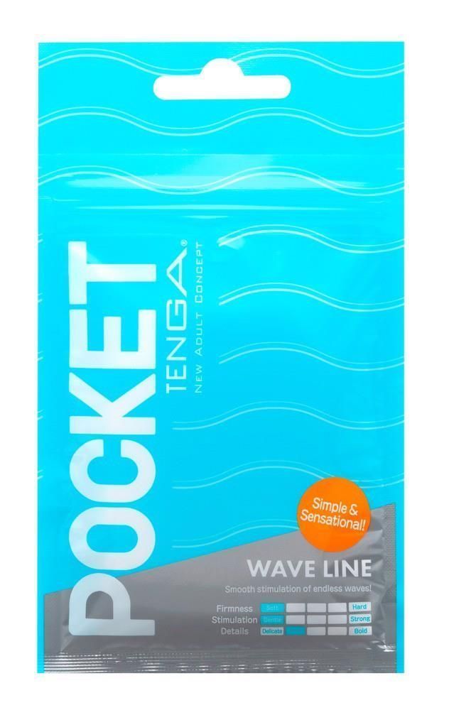 Мастурбатор Tenga  Pocket Wave Line (белый)