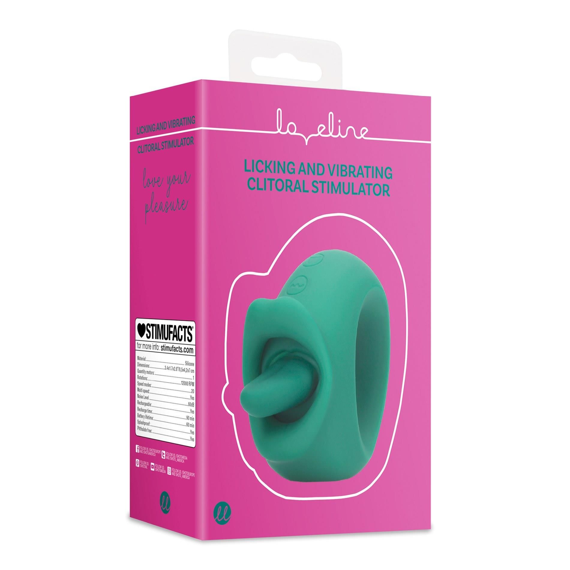 Вибратор для клитора Loveline Licking and Vibrating Clitoral Stimulator (зеленый)