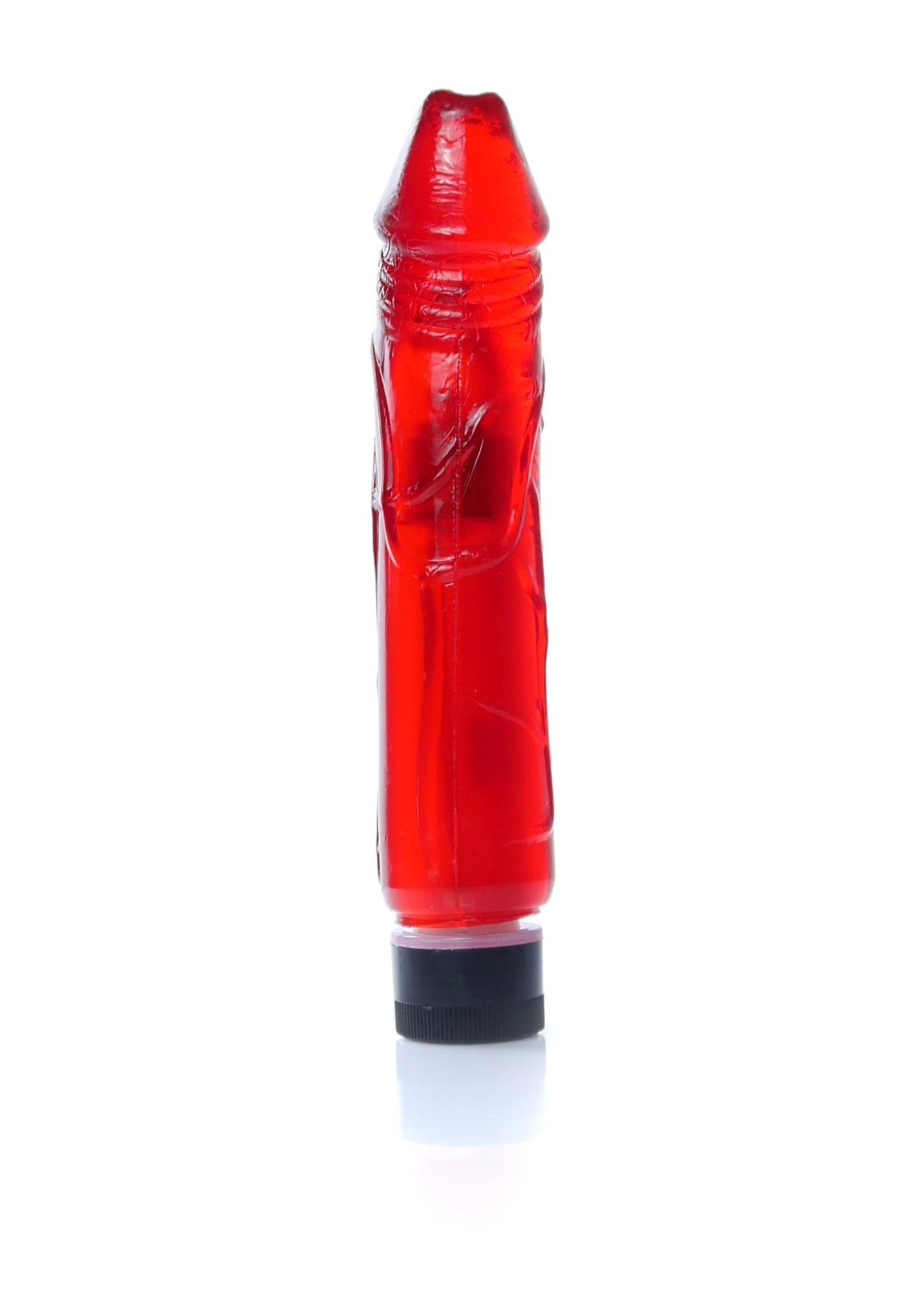 Реалистичный вибратор Boss Series Juicy Jelly, 22 см (красный)