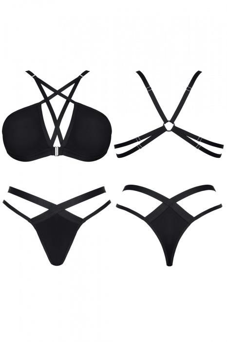 Комплект белья Demoniq LadyX Casilda, M (черный)