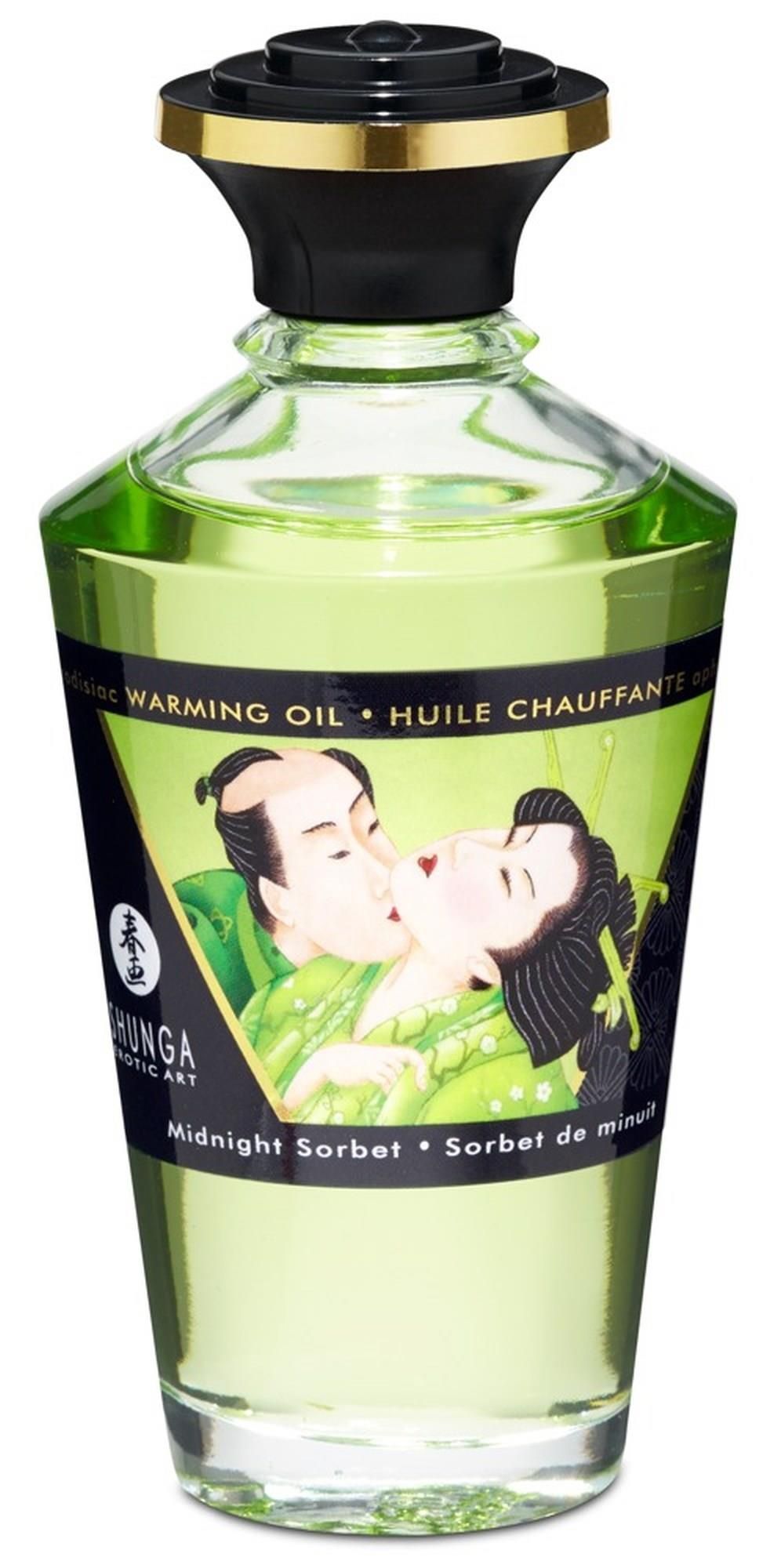 Согревающее массажное масло Shunga Aphrodisiac  Midnight Sorbet, 100 мл