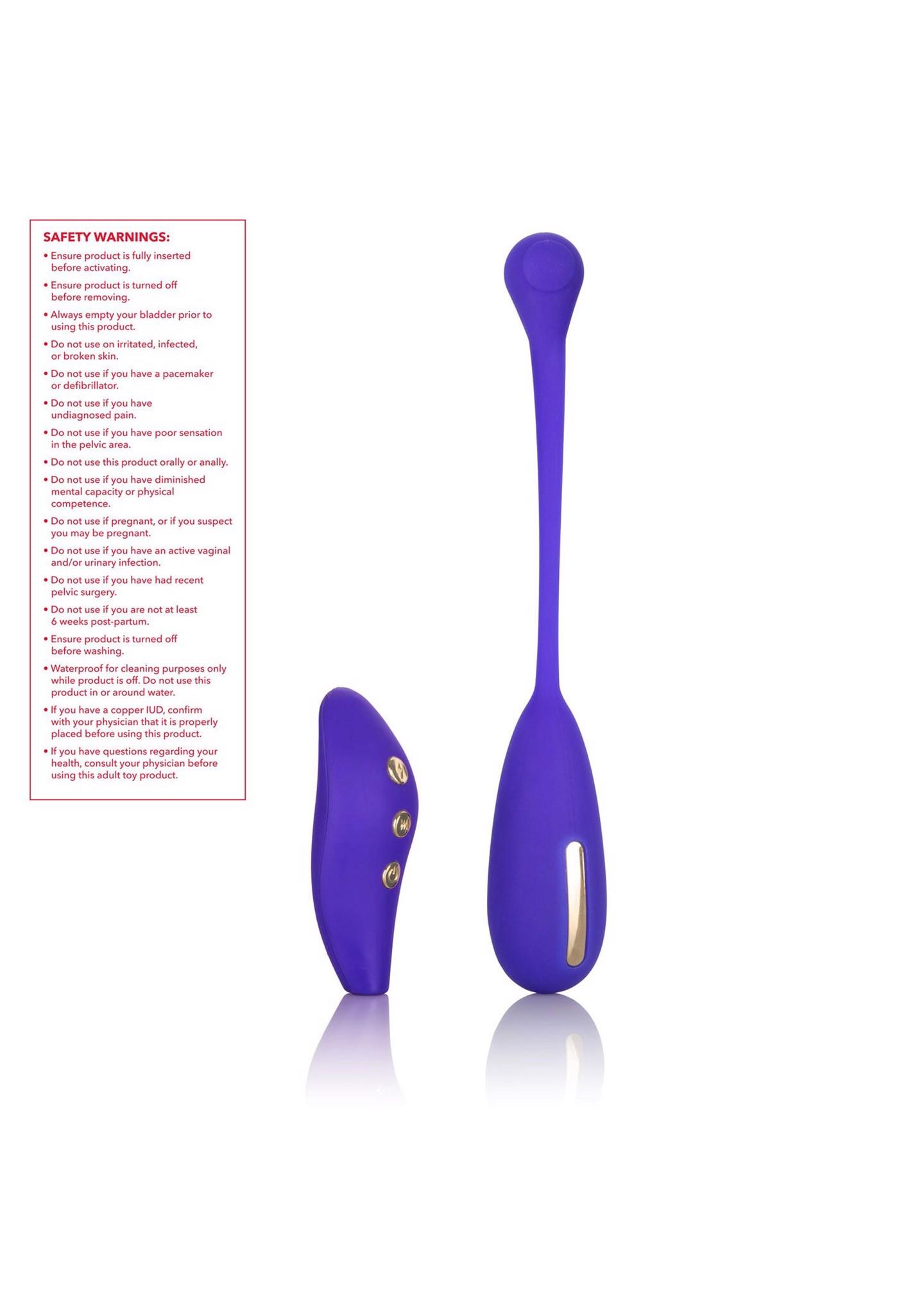Wibrujące jajeczko Calexotics Estim Remote Kegel, 7.5 cm (niebieski)