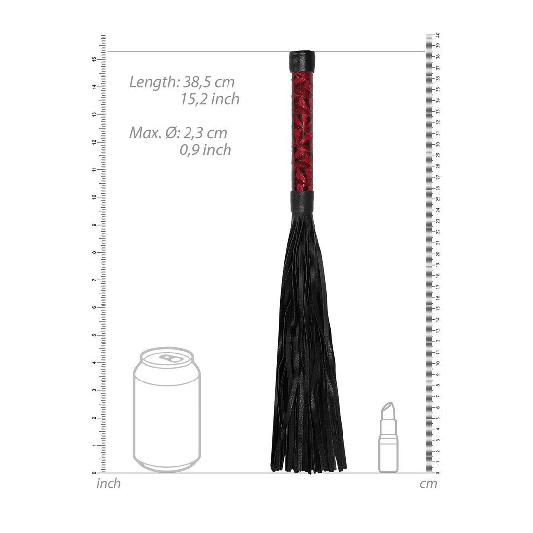 Флоггер Ouch! Luxury Whip, 38.5 см (бордовый)