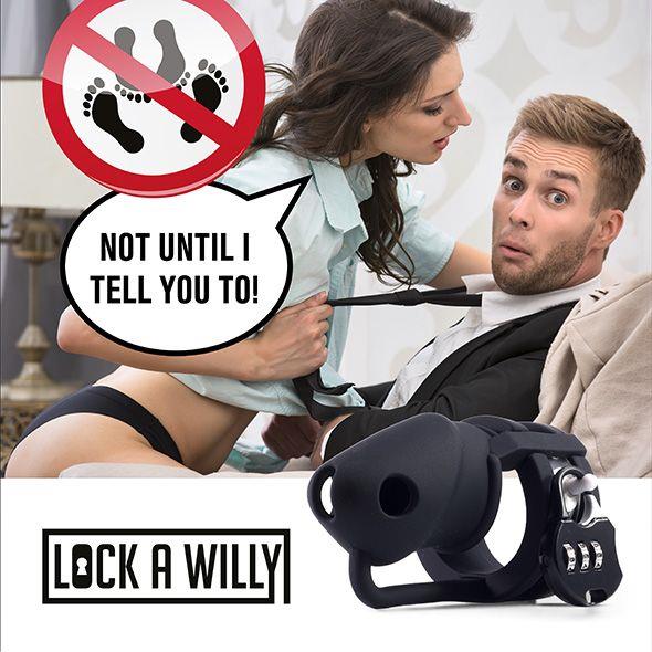 Пояс вірності для чоловіків Lock-a-Willy (чорний)