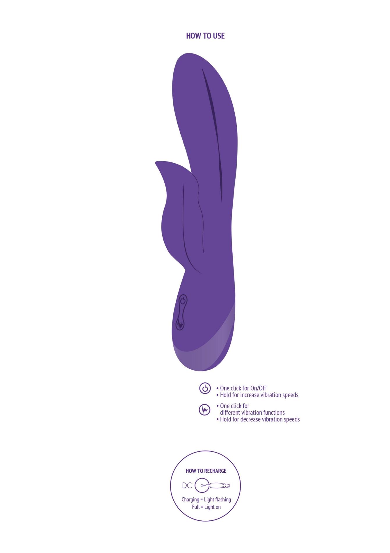 Вибратор-кролик Xocoon Unchained Love G-Spot, 19 см (фиолетовый)