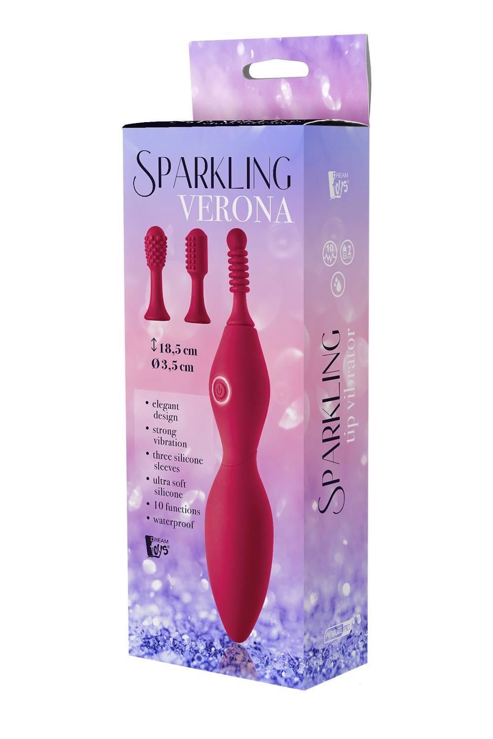 Вибратор для клитора Dream Toys Sparkling Verona, 18.5 см (красный)