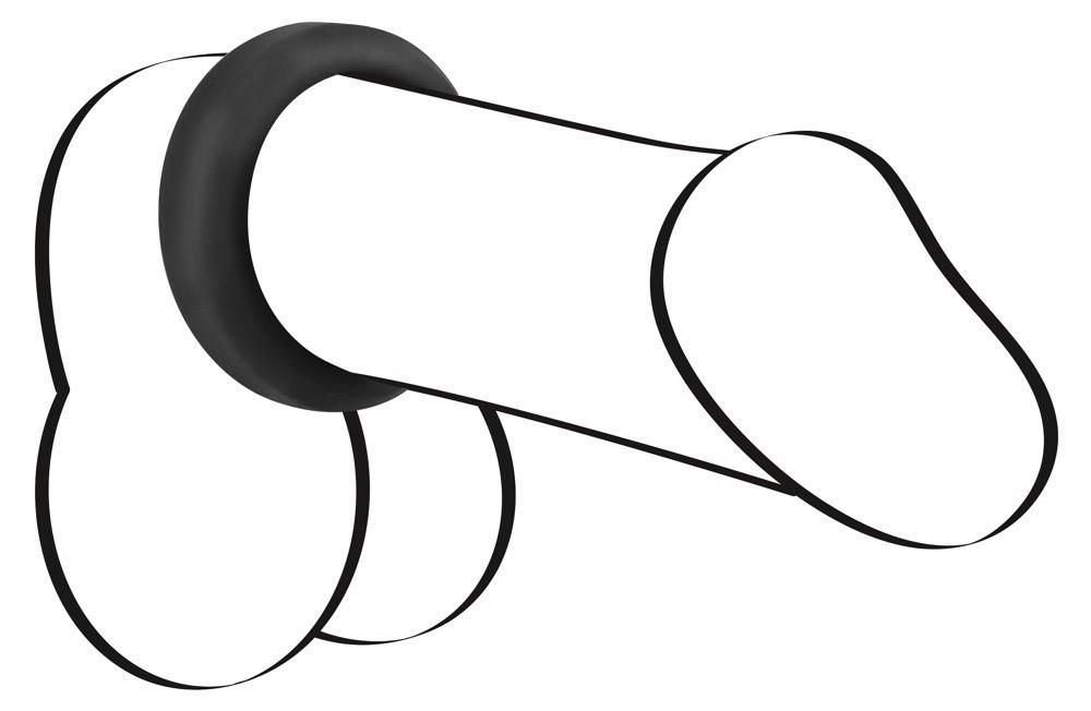Эрекционное кольцо Velvets Cock Ring, 3,8 см (черный)
