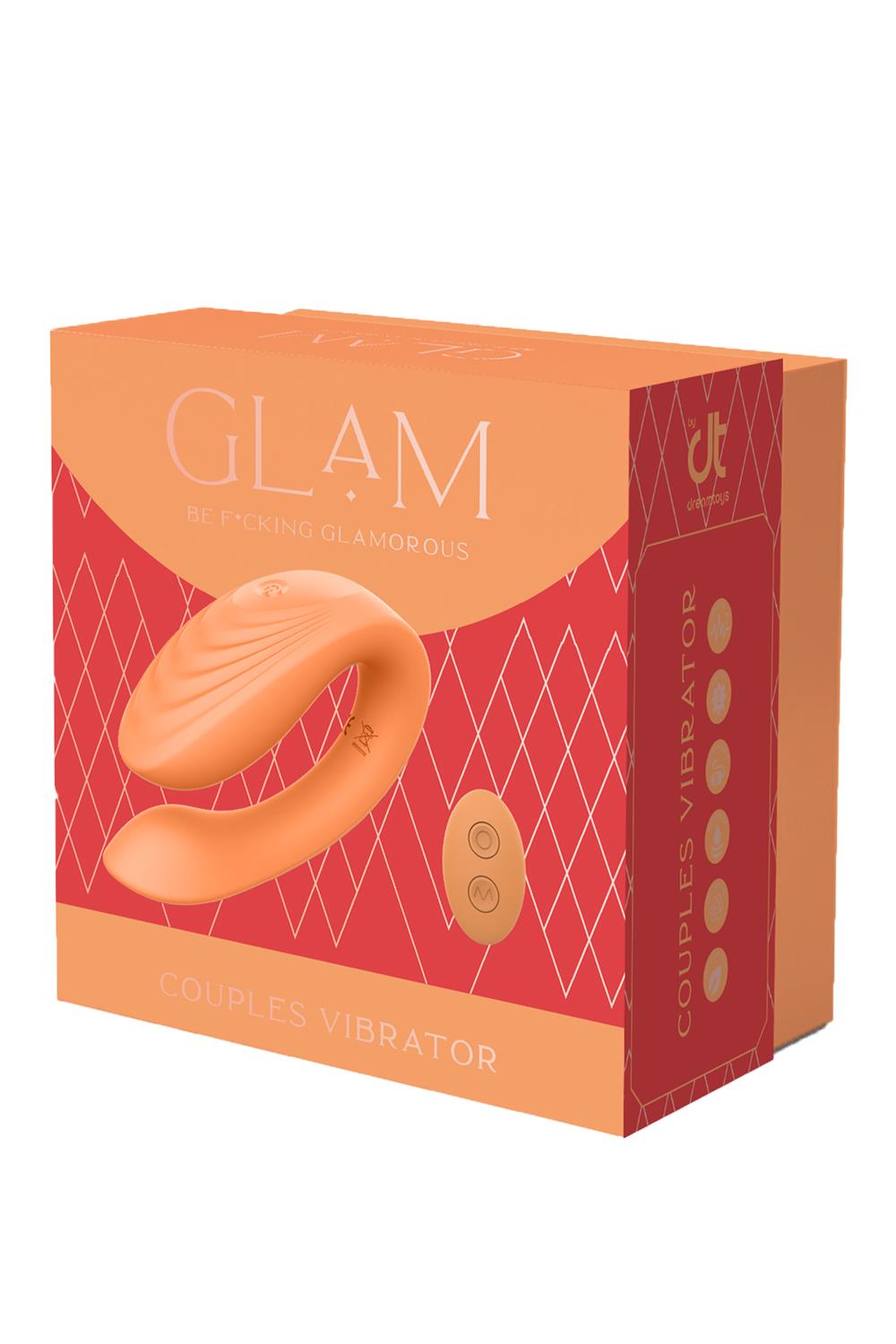 Вибратор Glam Couples Vibrator, 8.5 см (оранжевый)