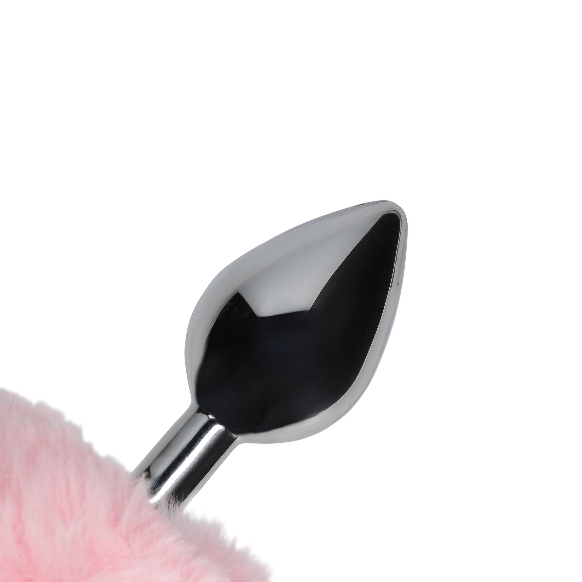 Korek analny Ouch! Bunny Tail, 13.5 cm (różowy)