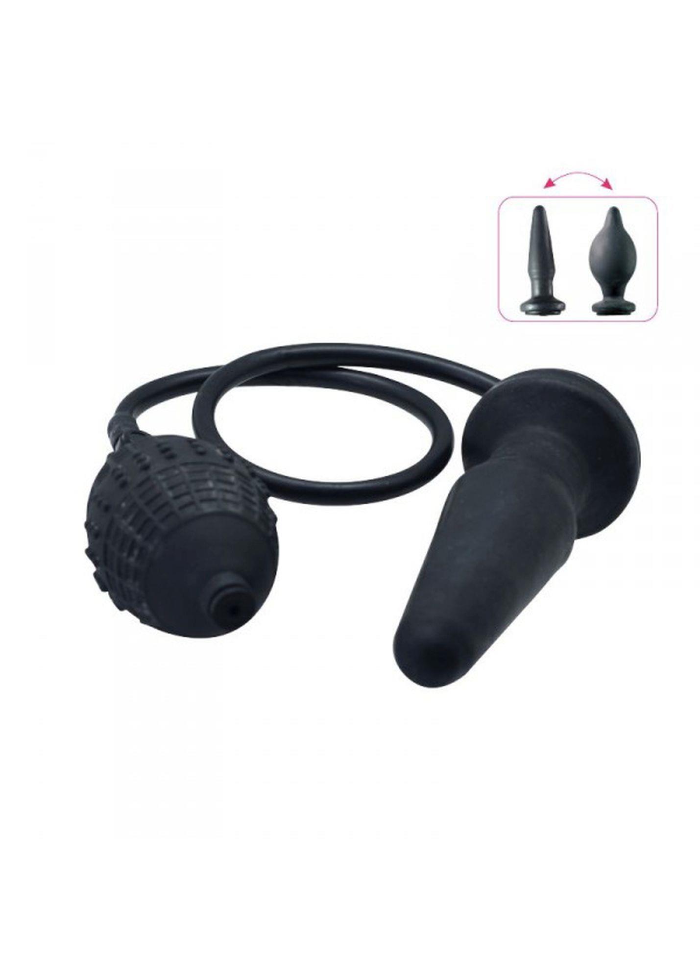 Надувна анальна пробка Toyz4lovers Plug-Inflatable Anal Plug S, 12,3 см (чорний)