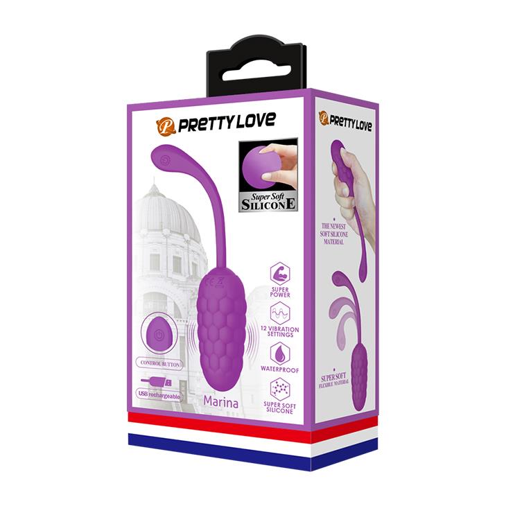 Виброяйцо Pretty Love Marina, 19,7 см (фиолетовый)