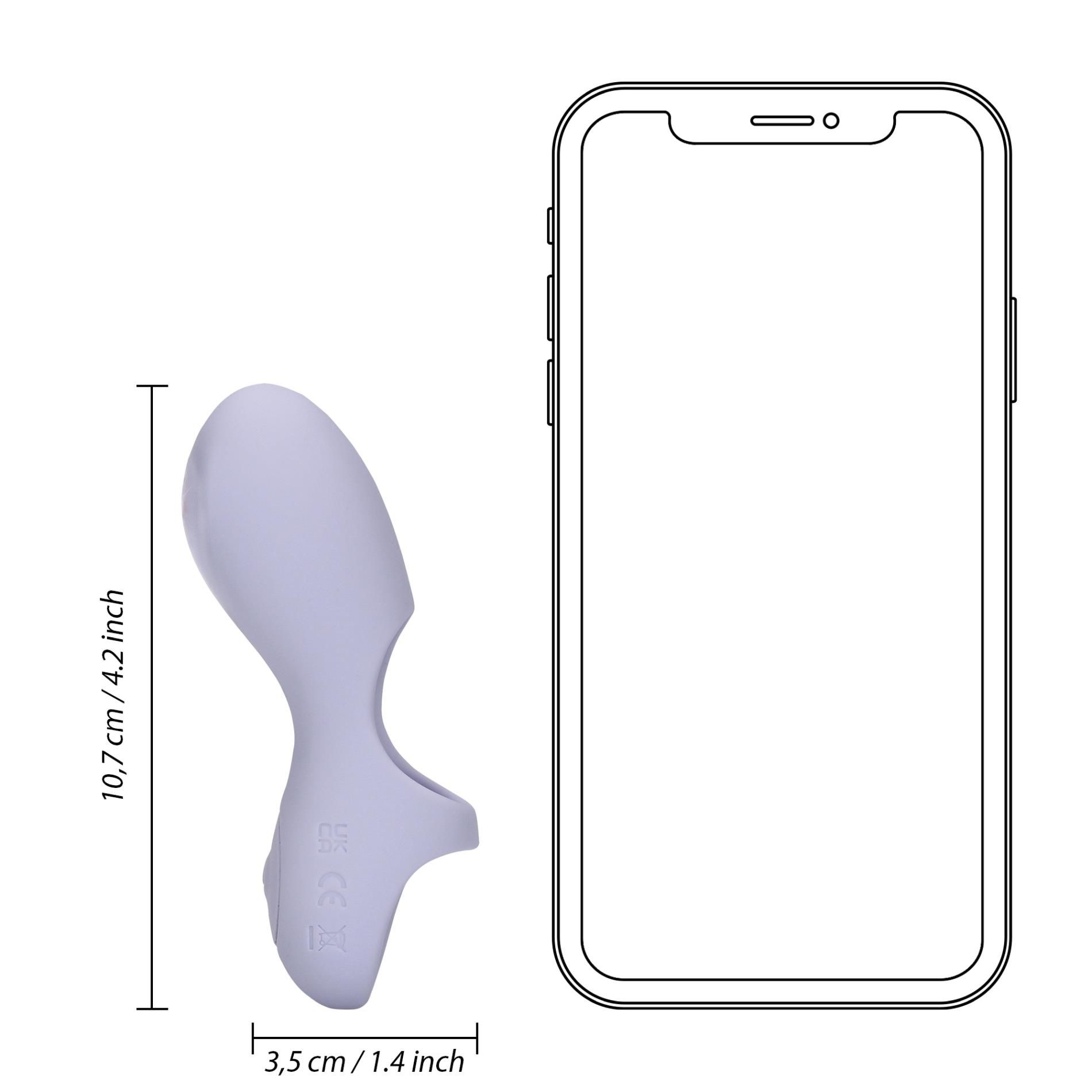 Вибратор на палец Loveline Silicone Finger, 10.7см (сиреневый)