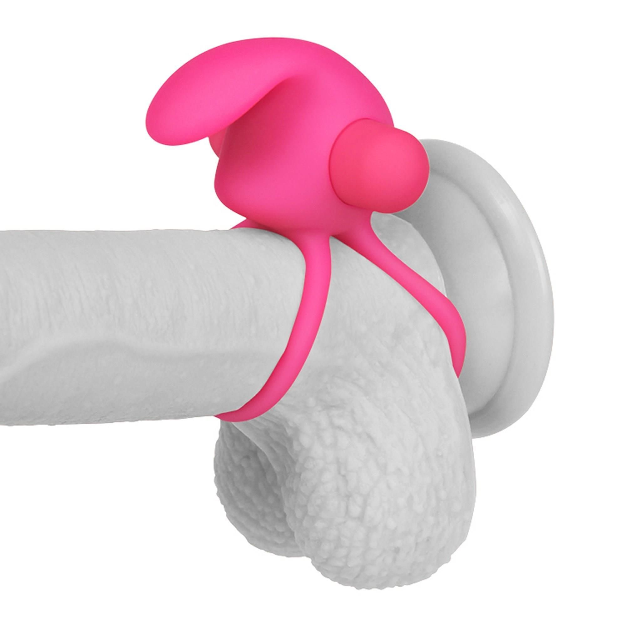 Эрекционное кольцо Lovetoy Power Clit Duo, 7.5 см (розовый)
