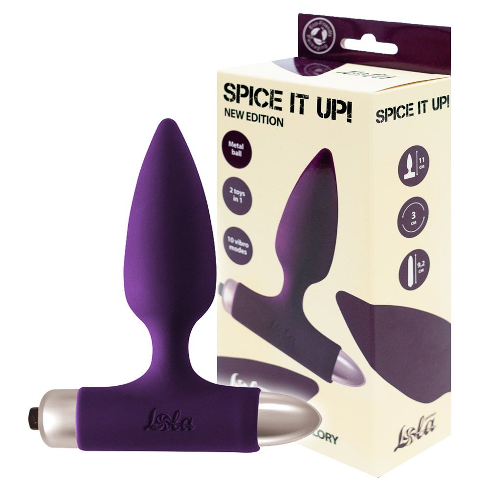 Korek analny z wibracjami Lola Games Glory, 11 cm (fioletowy)