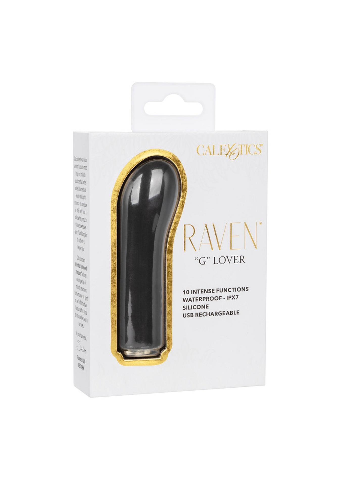 Мини-вибратор CalExtoics Raven G Lover, 9.5 см (черный)