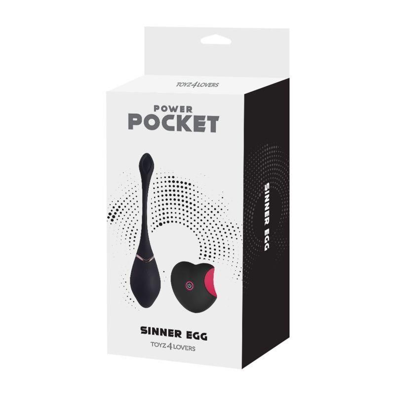 Wibrujące jajeczko Toyz4lovers Ovulo Vivie, 17 cm (czarny)