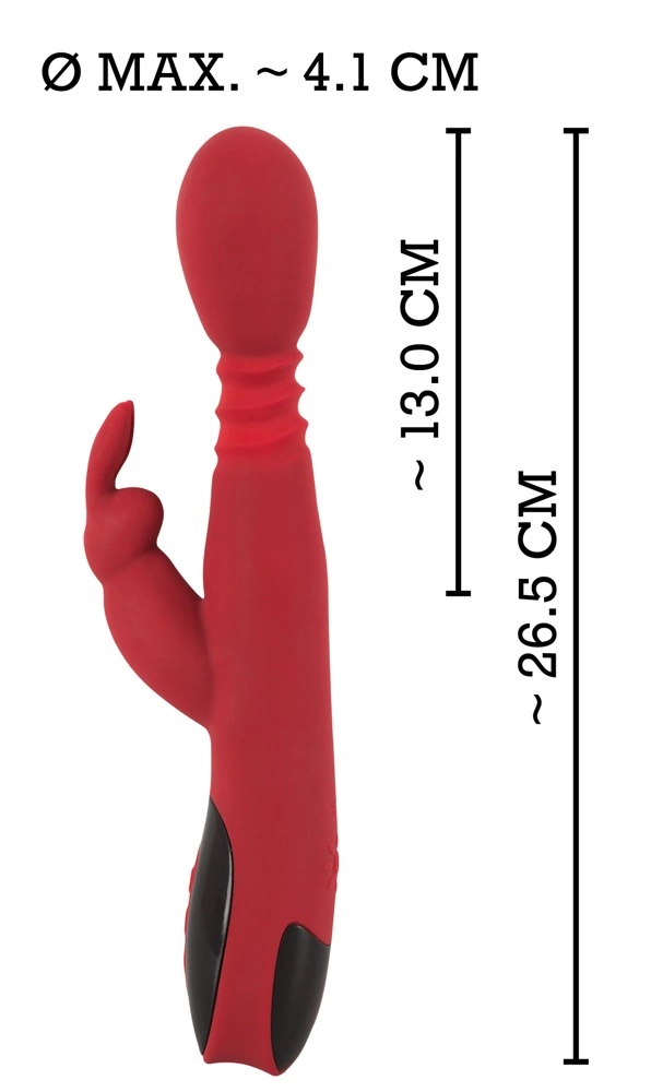 Вибратор-кролик Rechargeable Massager For Her Rabbit Vibrator, 26.5 см (красный)
