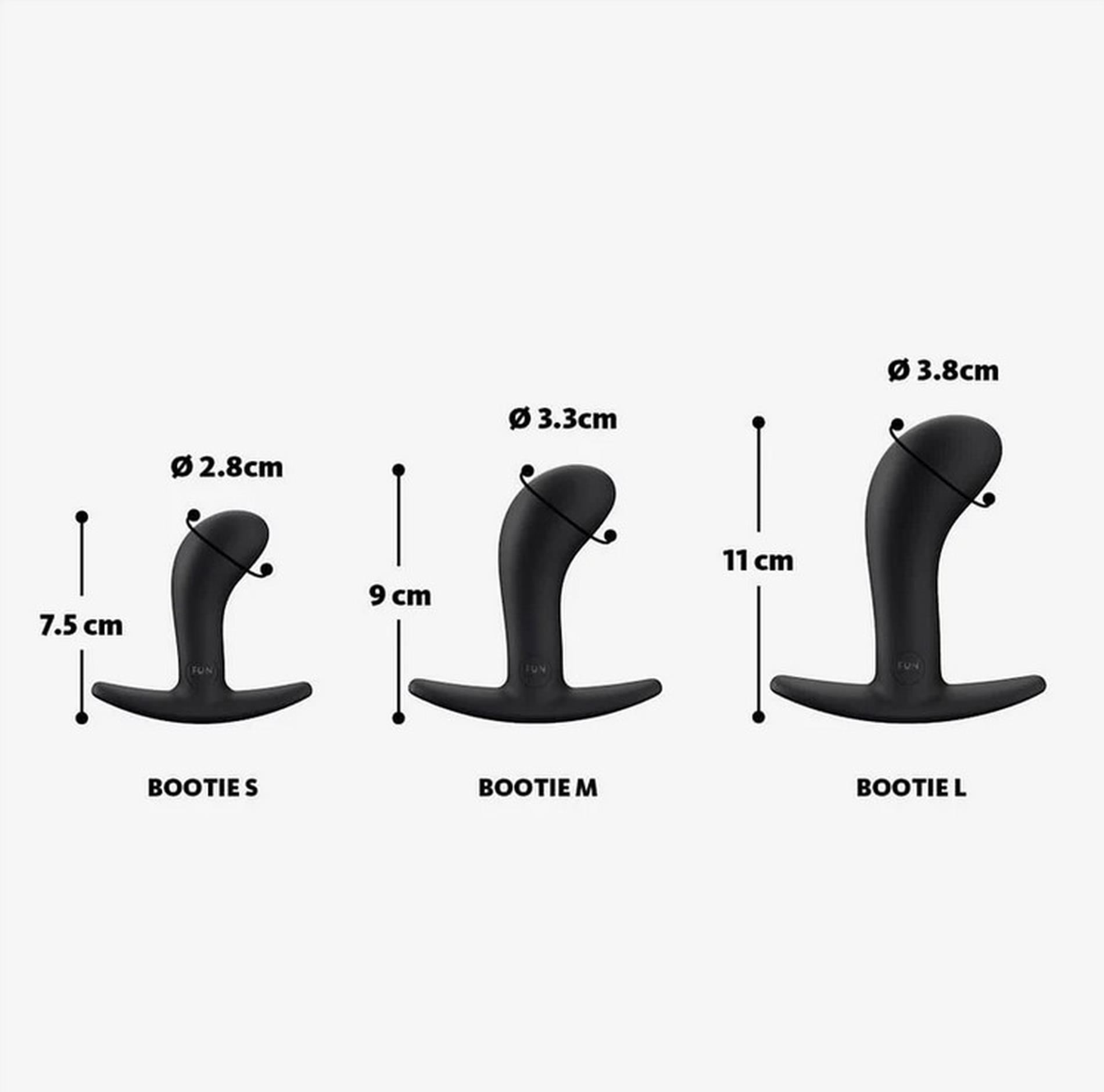 Korek analny Fun Factory Bootie S, 7.5 cm (czarny)