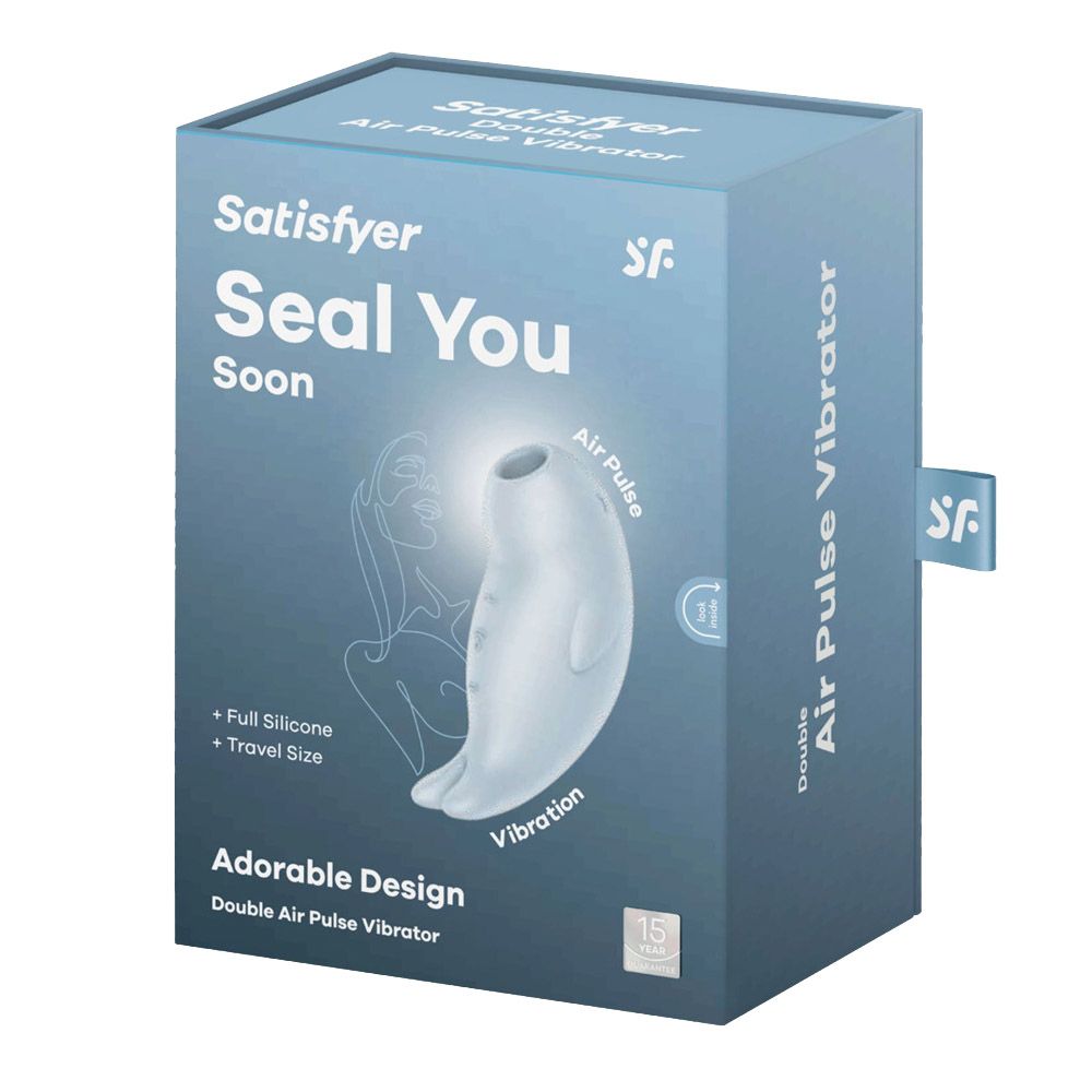 Вакуумный стимулятор клитора с вибрацией Satisfyer Seal You Soon (голубой)