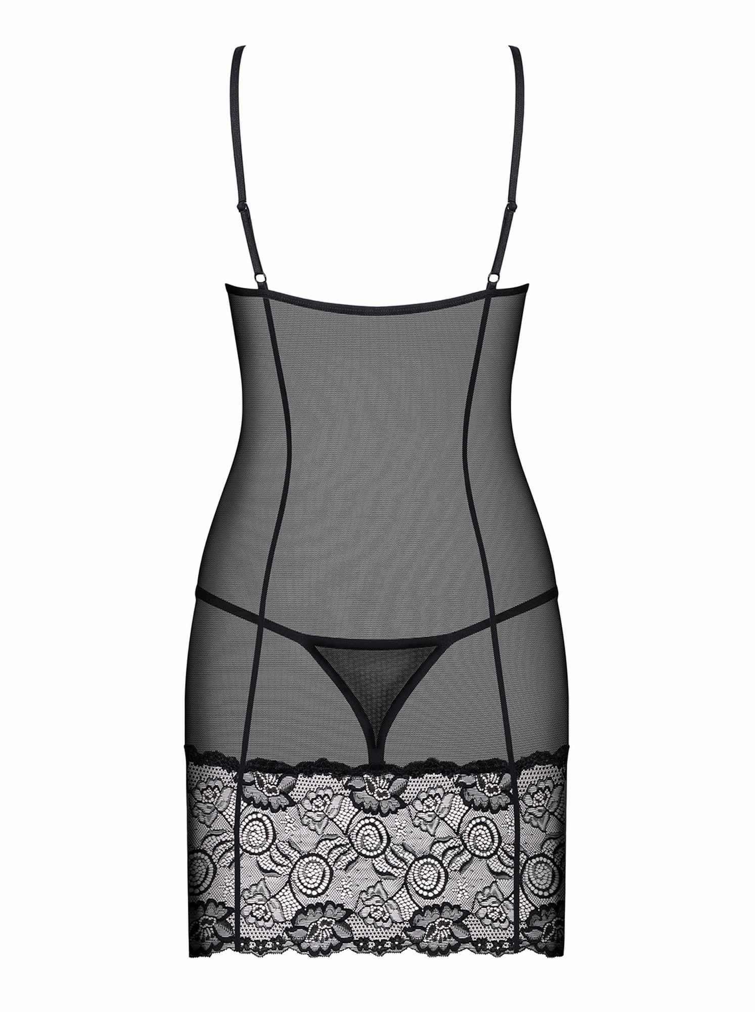 Комплект белья Obsessive Alluria, S/M (черный)