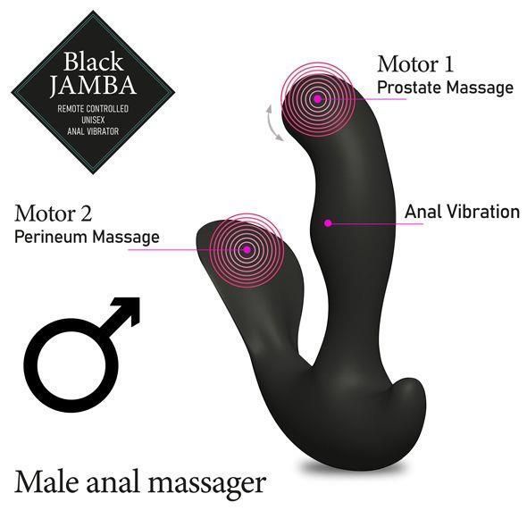 Анальный вибратор FeelzToys Jamba, 12,3 см (черный)