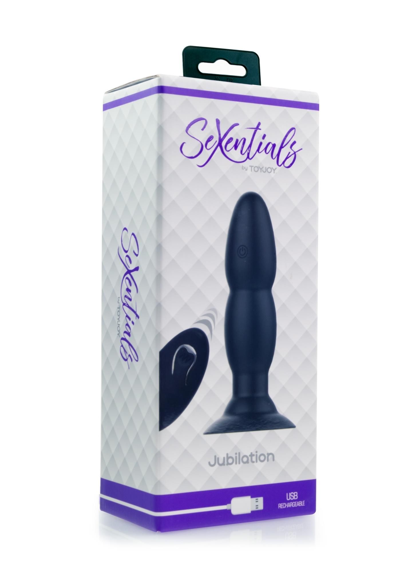 Korek analny Toy Joy SeXentials Jubilation Plug, 14 cm (czarny)