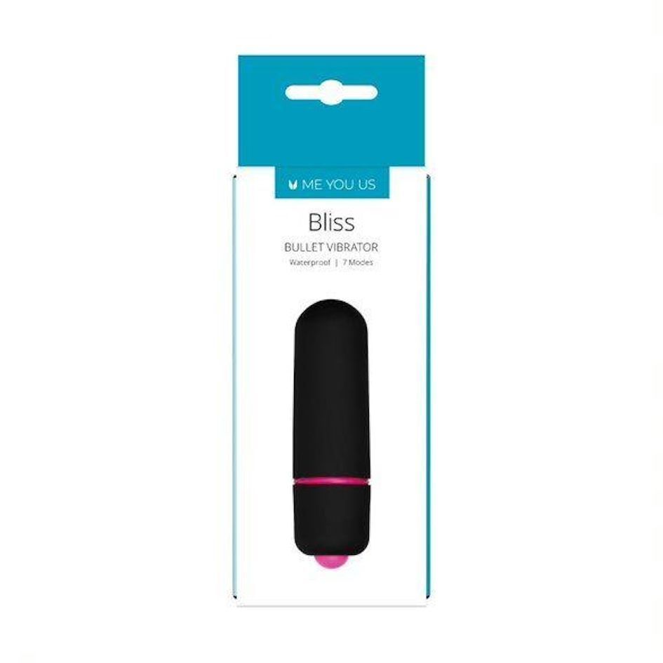 Мини-вибратор Me You Us Bliss 7 Mode Mini Bullet, 6 см (черный)
