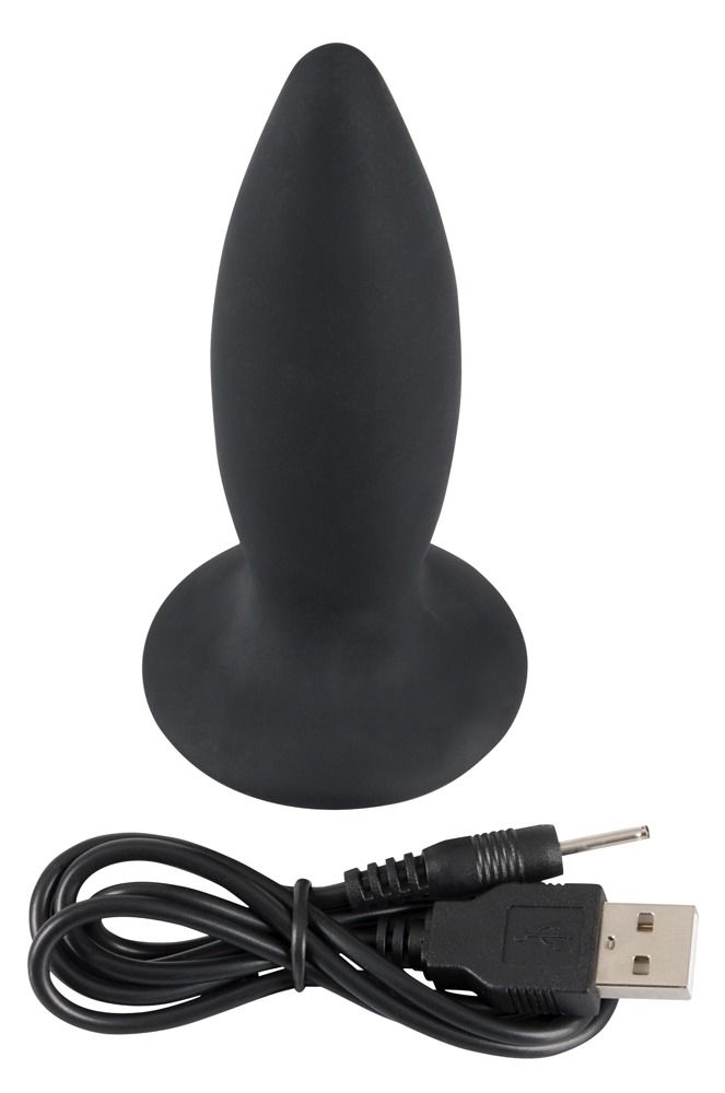 Анальна пробка Black Velvets Rechargeable Plug Small, 11 см (чорний)