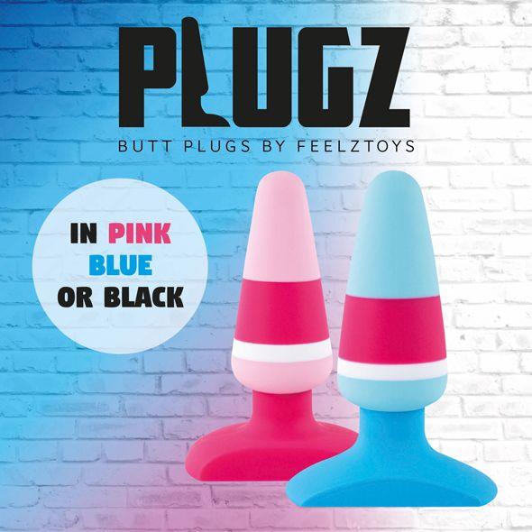 Korek analny FeelzToys Plugz Butt Plug, 7 cm (niebieski)
