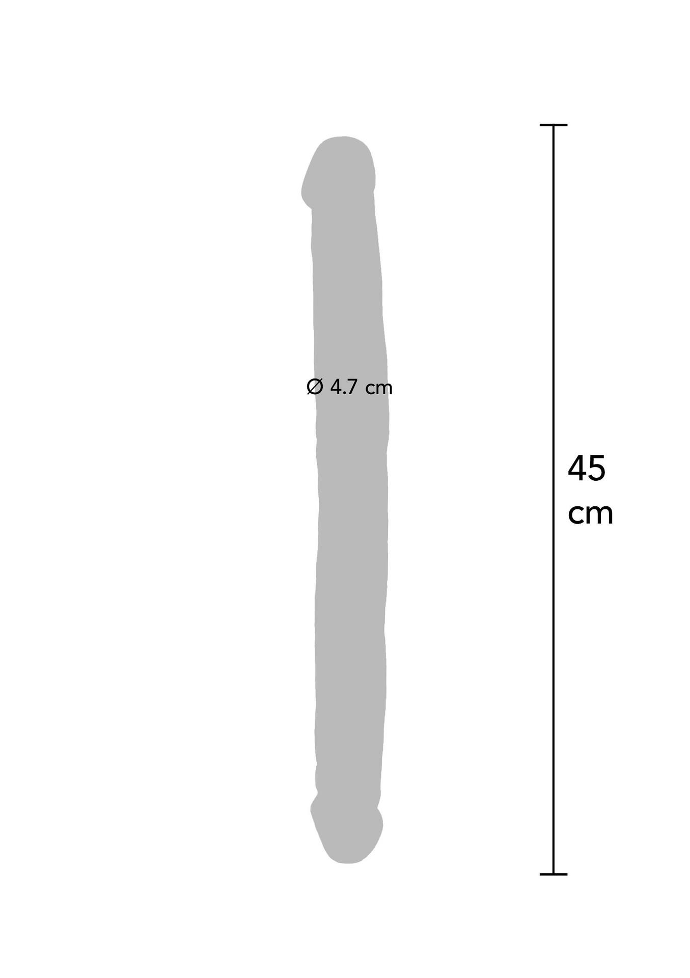 Двухсторонний фаллоимитатор Get Real Double Dong 18 Inch, 45 см (телесный)