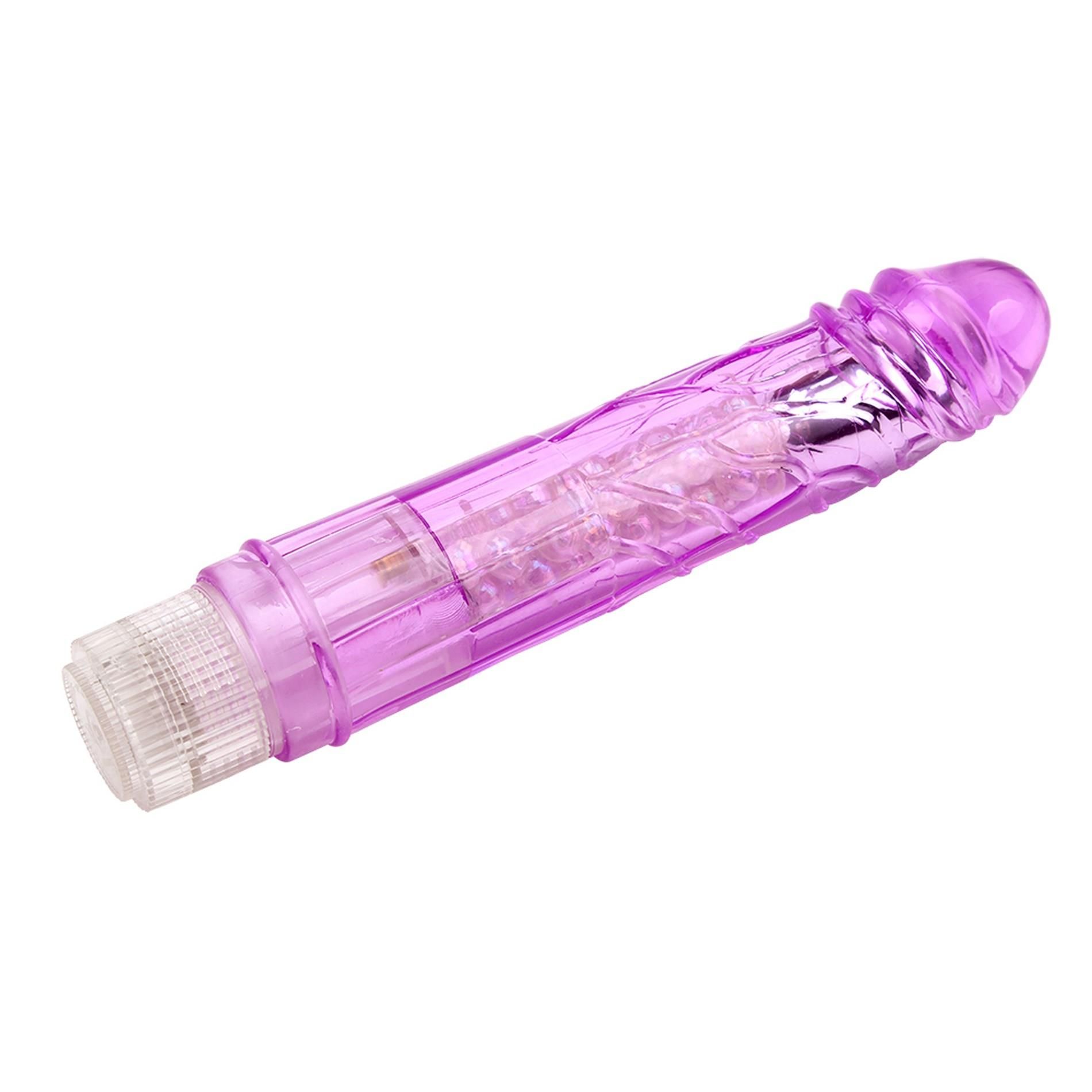 Вибратор Crystal Jelly Glitters Boy, 23.6 см (фиолетовый)