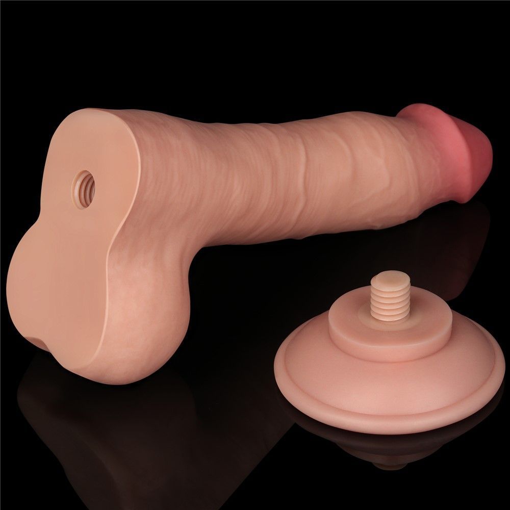 Фаллоимитатор Sliding-Skin Dual Layer Dong 8'', 20 см (телесный)