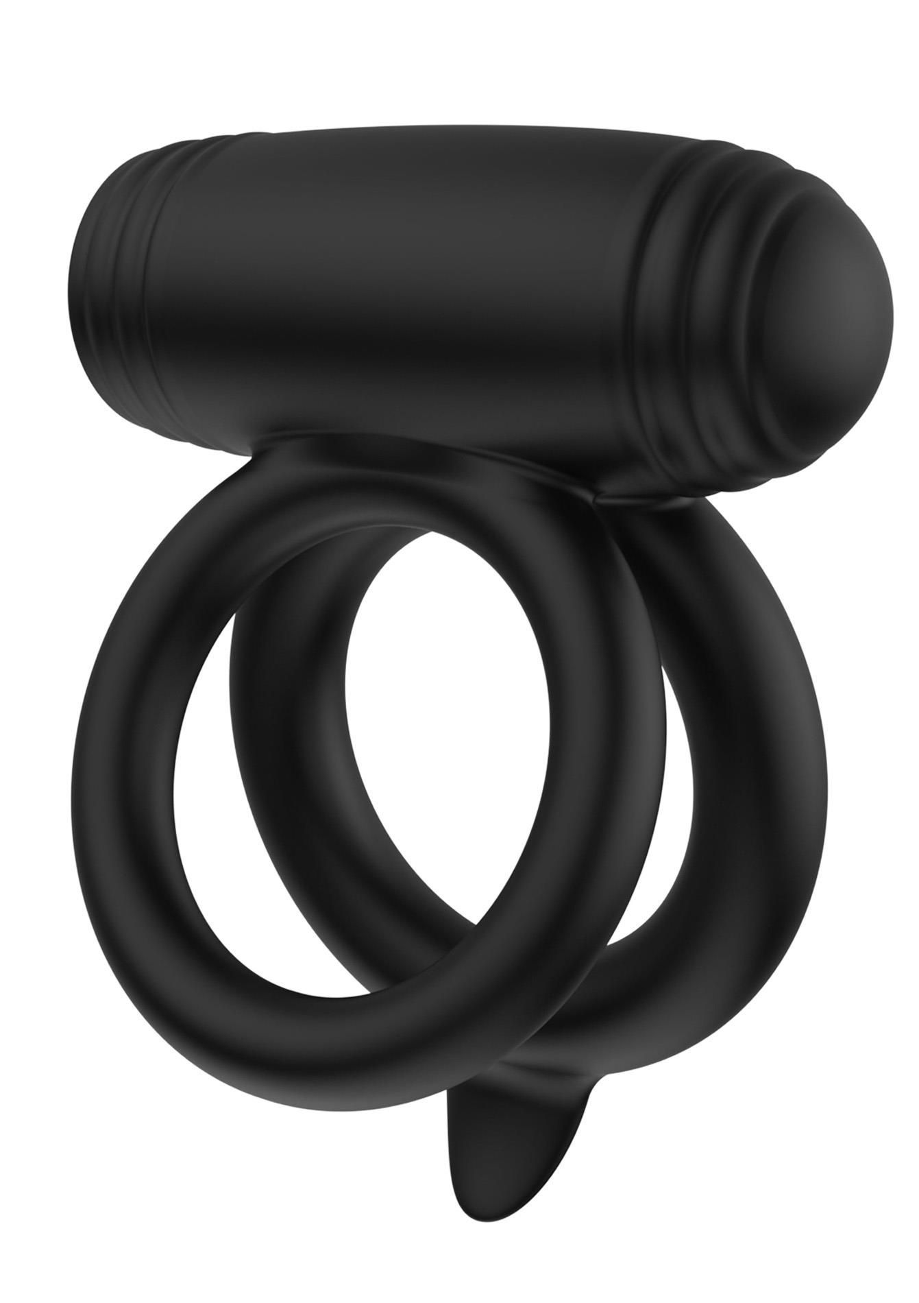 Эрекционное кольцо Hidden Desire Elite Power Twin, 9 см (черный)