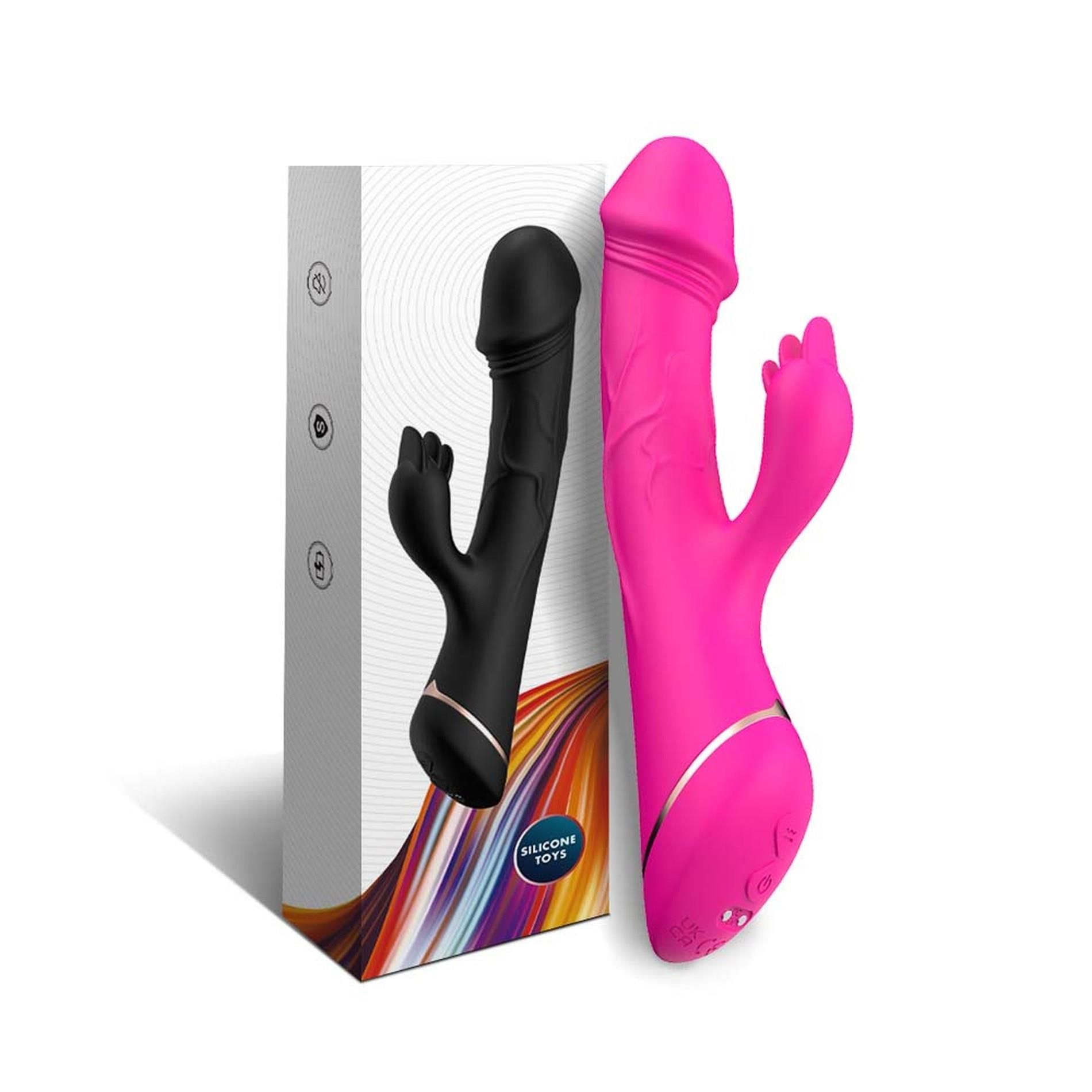 Вибратор-кролик B - Series Joy Rubberco, 20.5 см (розовый)