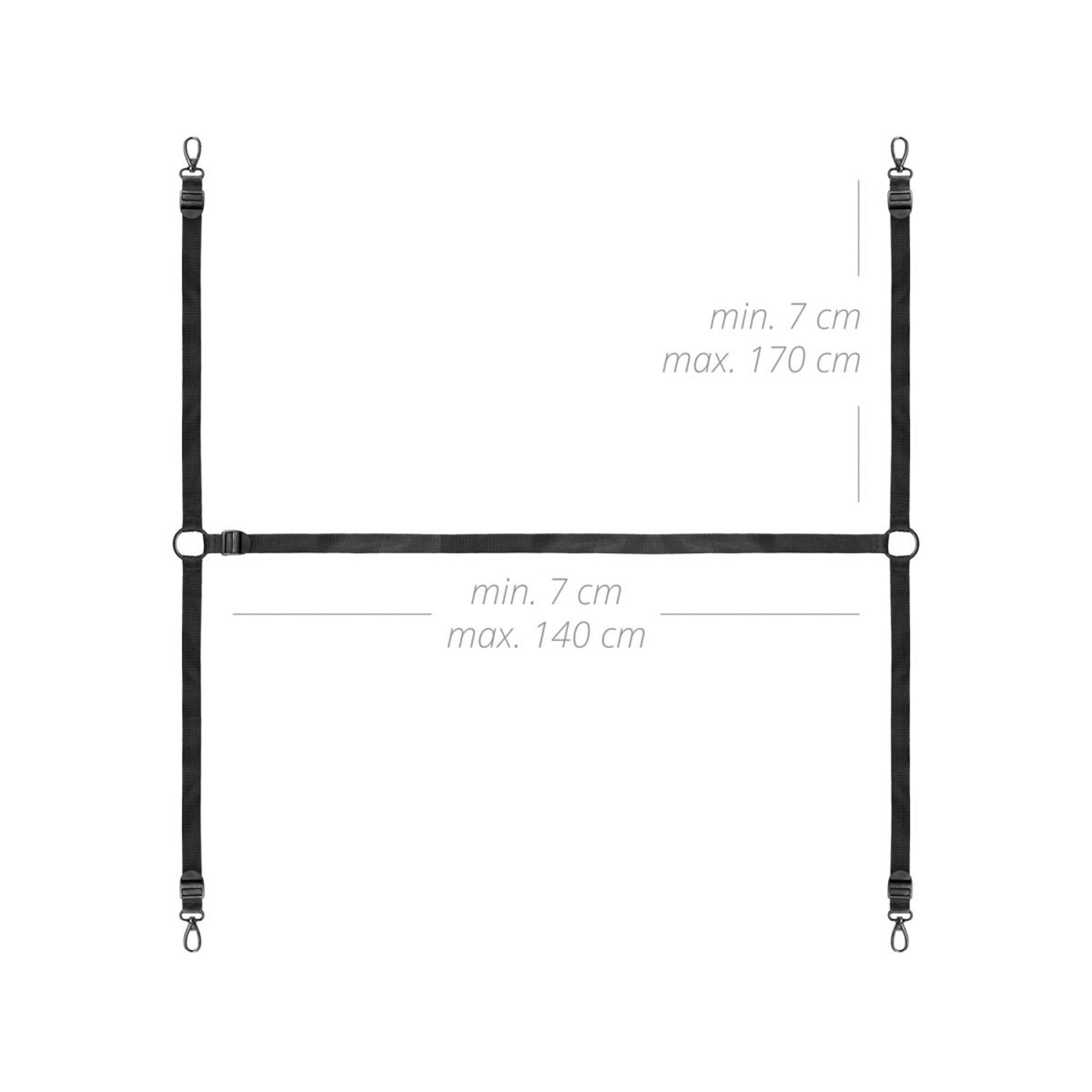 Bedroom Fantasies Under the bed Restraint Bondage Set - Zestaw BDSM, Czarny, 290 cm