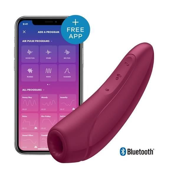 Вакуумный стимулятор клитора Satisfyer Curvy 1+ (красный)