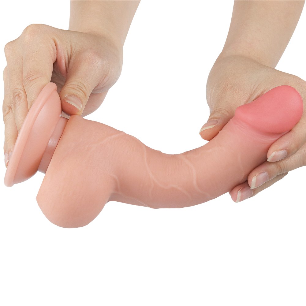 Фаллоимитатор Sliding-Skin Dual Layer Dong 7.5'', 19.5 см (телесный)