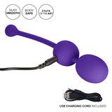 Вагинальные шарики CalExotics Rechargeable Dual Kegel, 9 см (фиолетовый)
