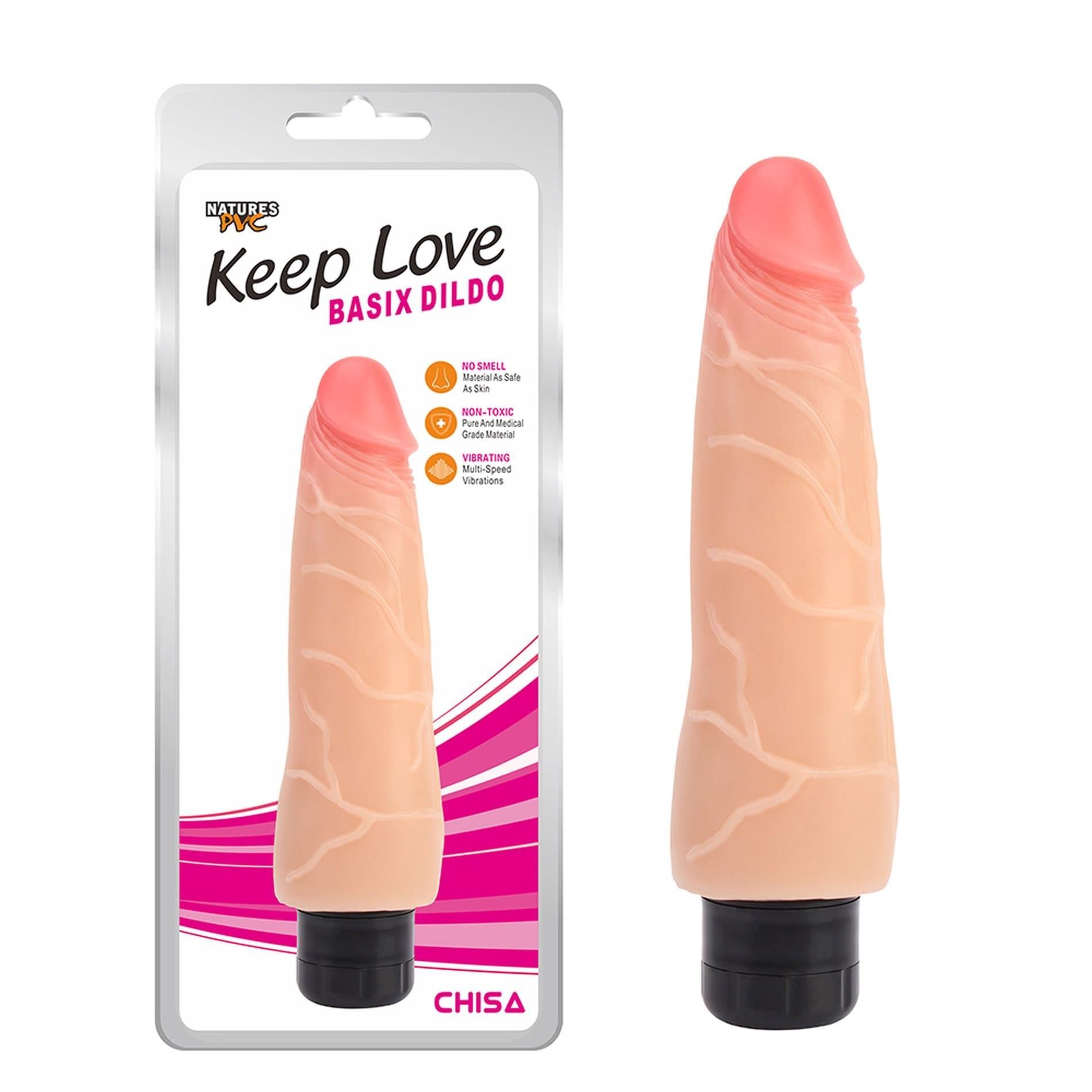 Вибратор Keep Love Basix Dildo, 21.5 см (телесный)