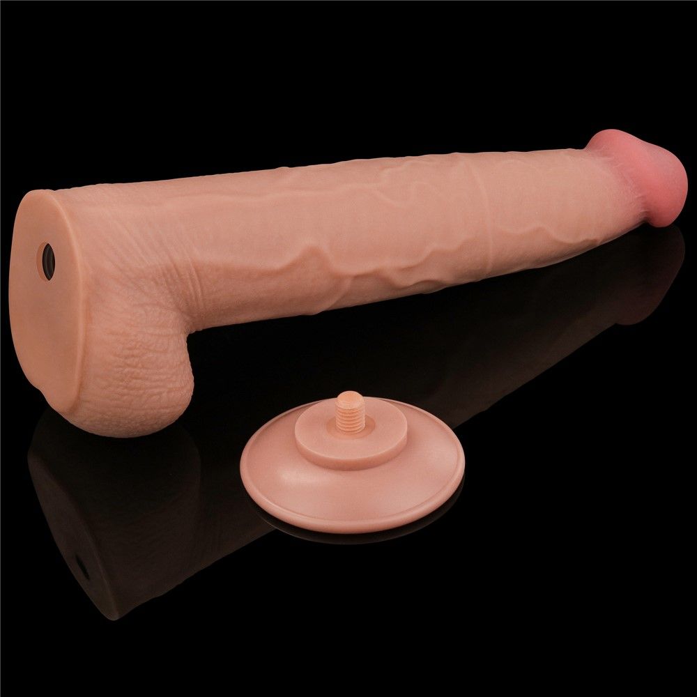 Фаллоимитатор LoveToy Sliding-Skin Dual Layer Dong King Sized, 34 см (телесный)