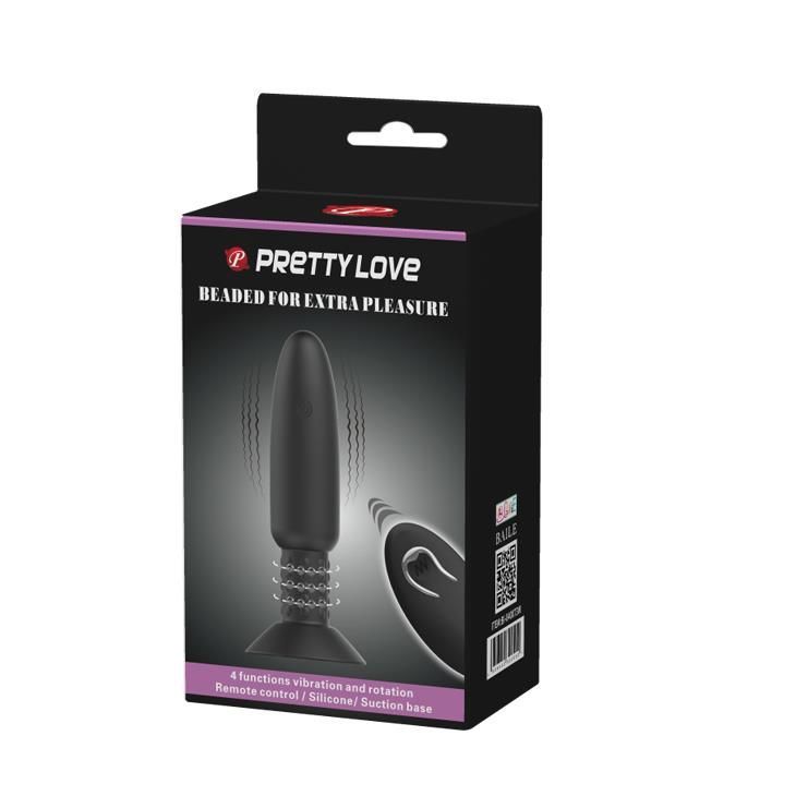 Анальна пробка Pretty Love Beaded For Extra Pleasure, 14,6 см (чорний)