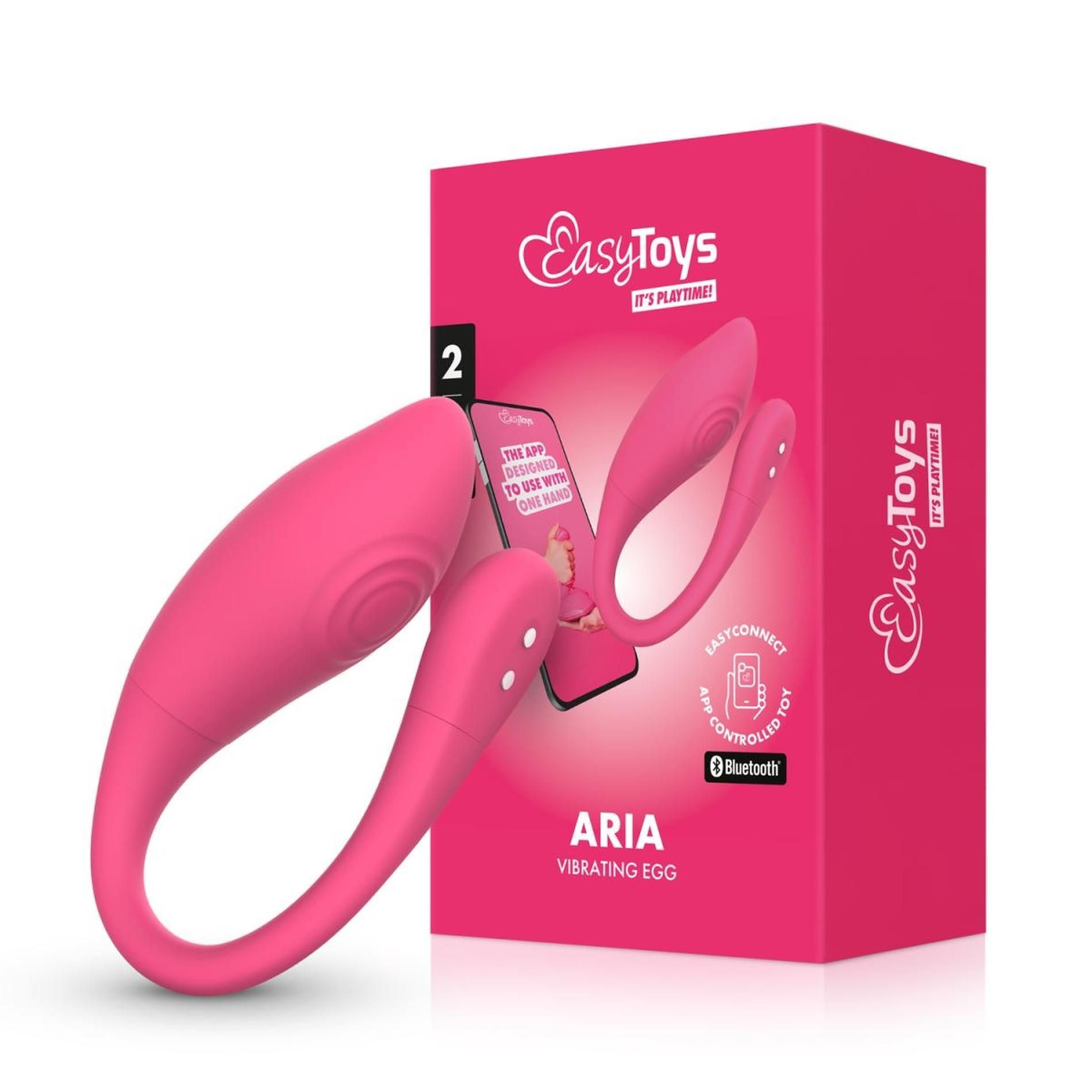 Виброяйцо EasyConnect Aria, 18 см (розовый)