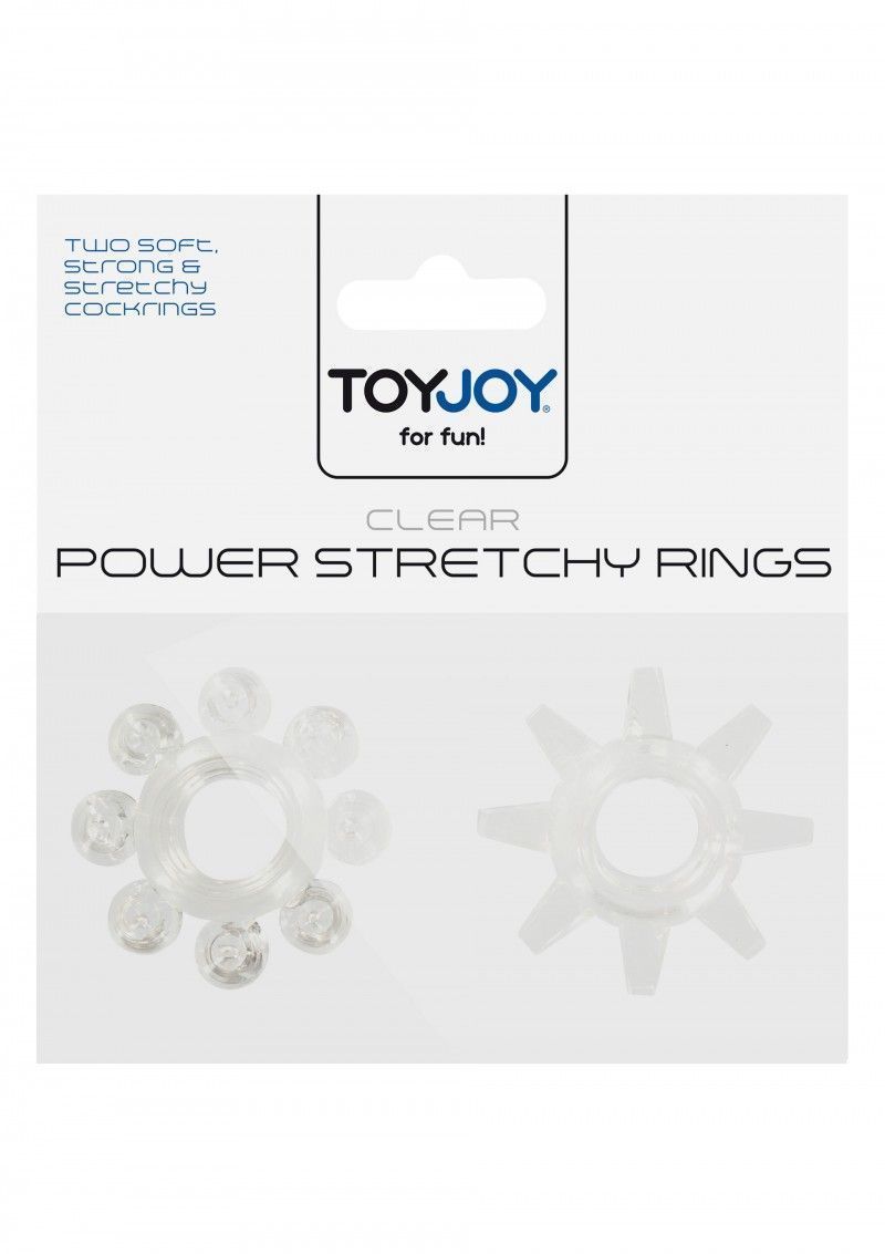 Набор эрекционных колец Power Stretchy Rings, 2 шт (прозрачный)