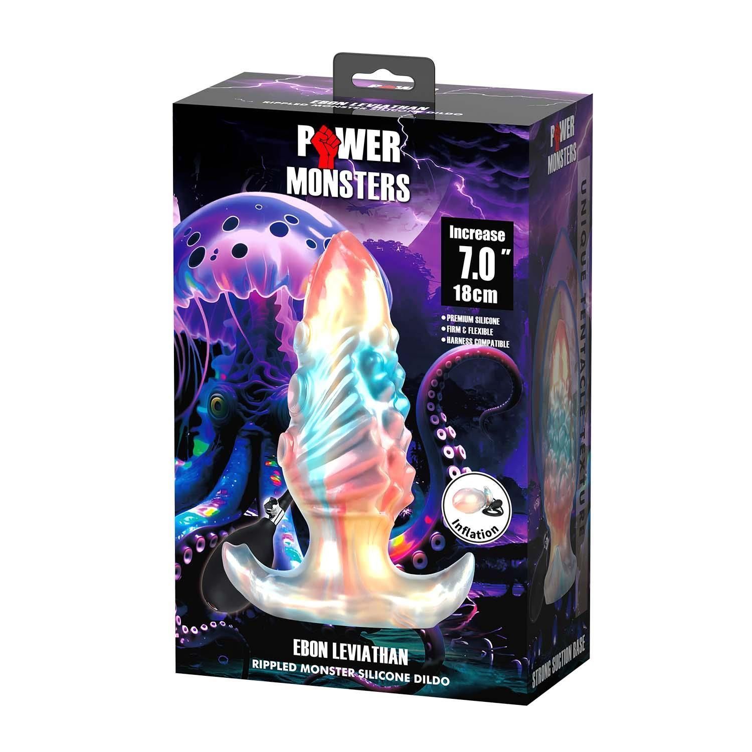 Фаллоимитатор Power Monsters Ebon Leviathan, 18 см (мульти)