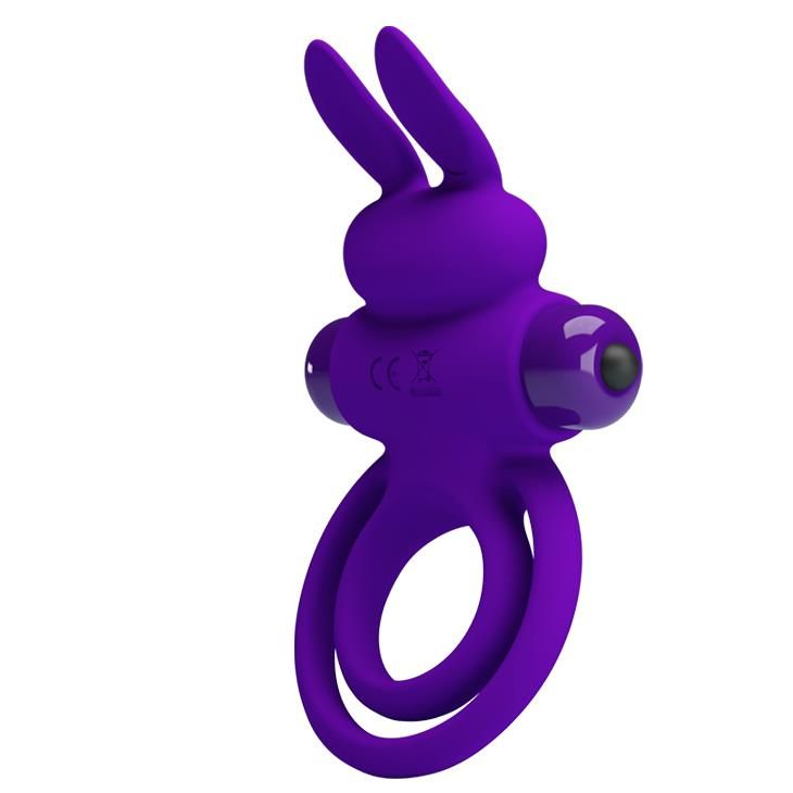 Эрекционное кольцо Pretty Love Ring Bunny III, 9,7х4,0 см (фиолетовый)