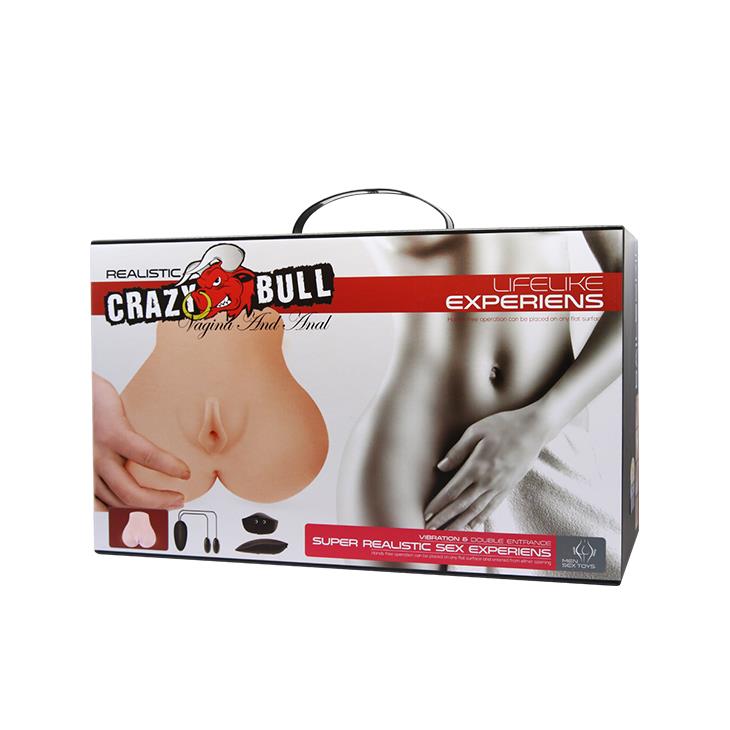 Мастурбатор Crazy Bull Vagina and Anal Vibrating (тілесний)