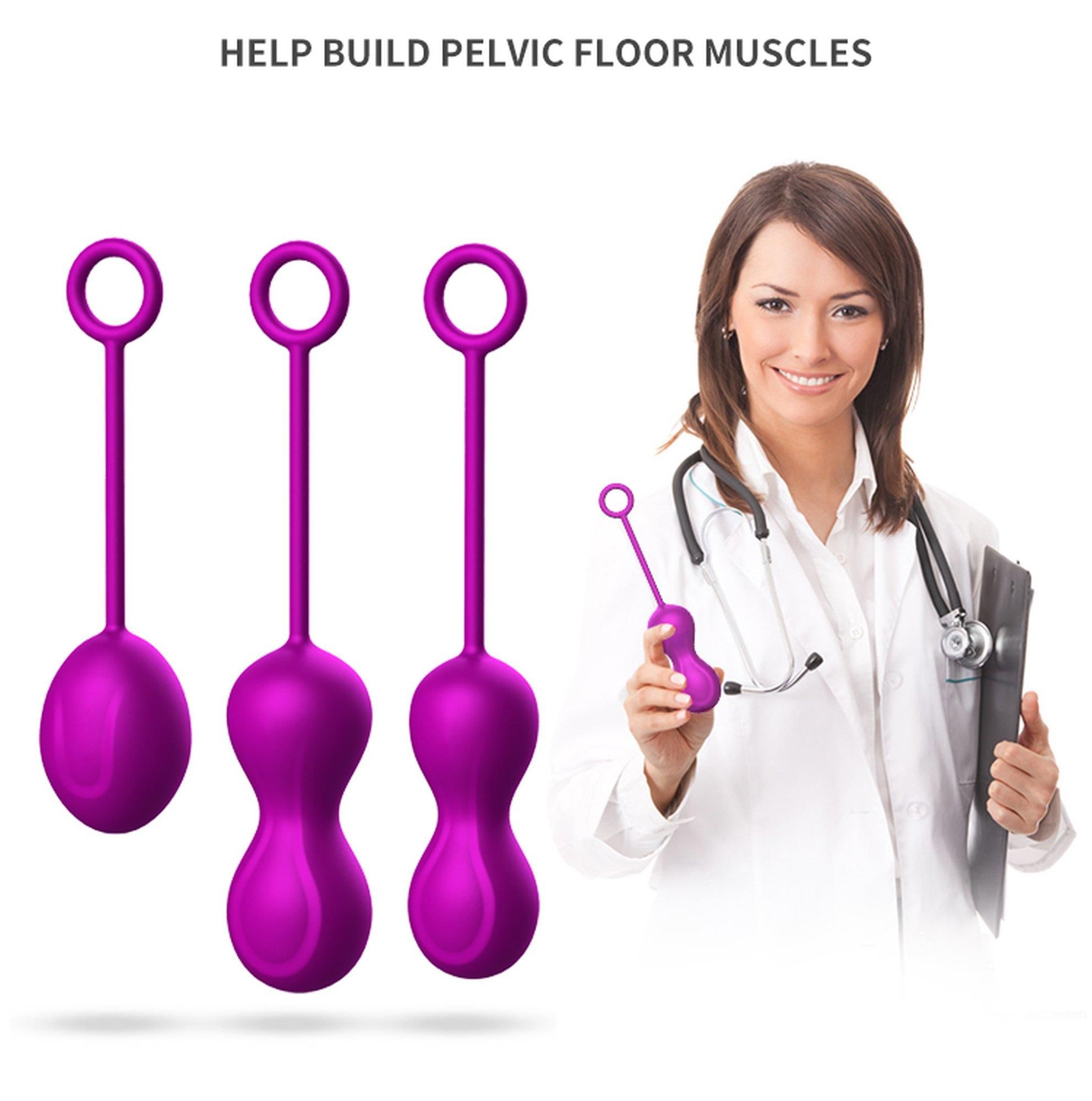 Набор вагинальных шариков Foxshow Kegel Balls Set, 3 шт (фиолетовый)