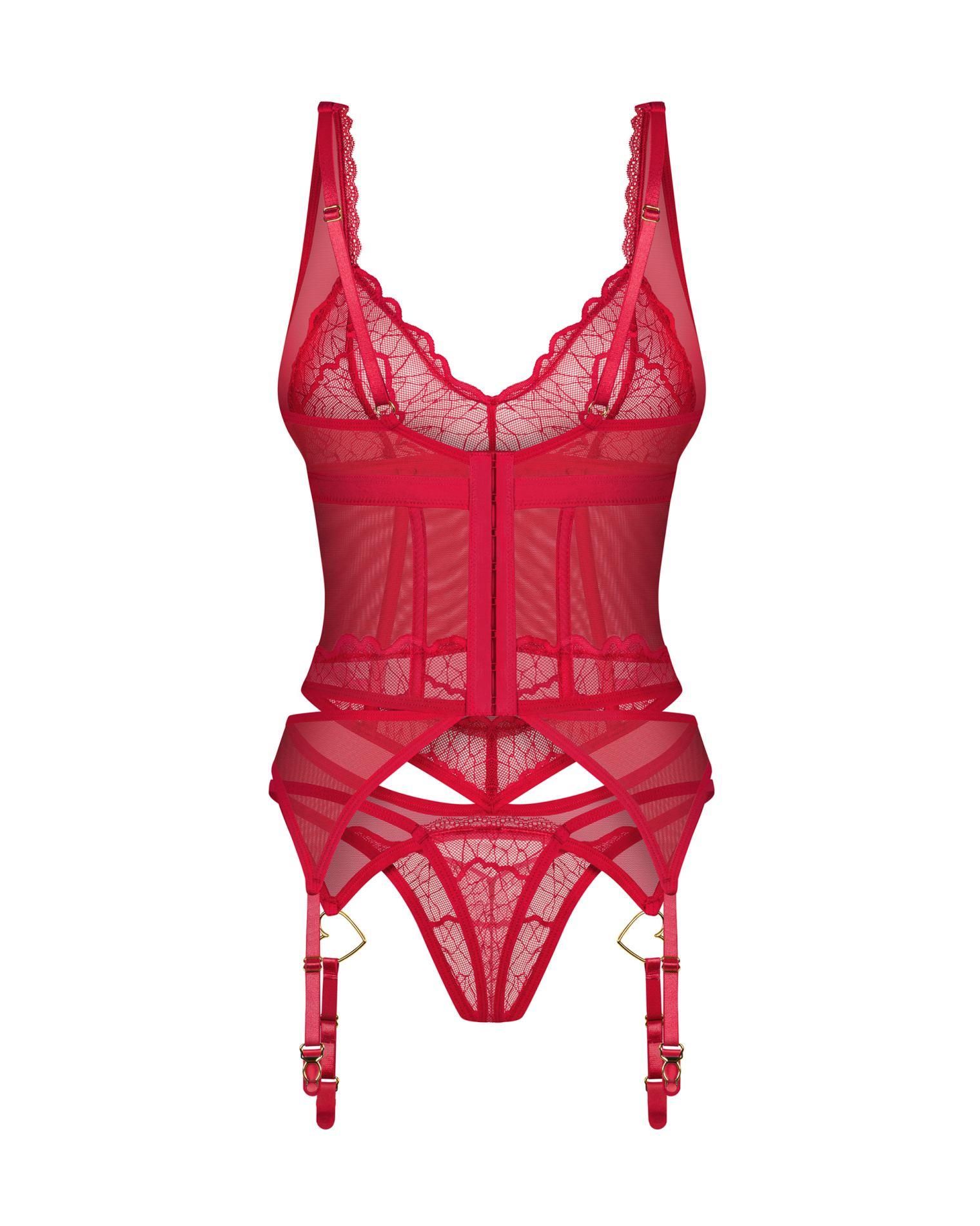 Эротический комплект Obsessive Cupide Desir, S/M (красный)